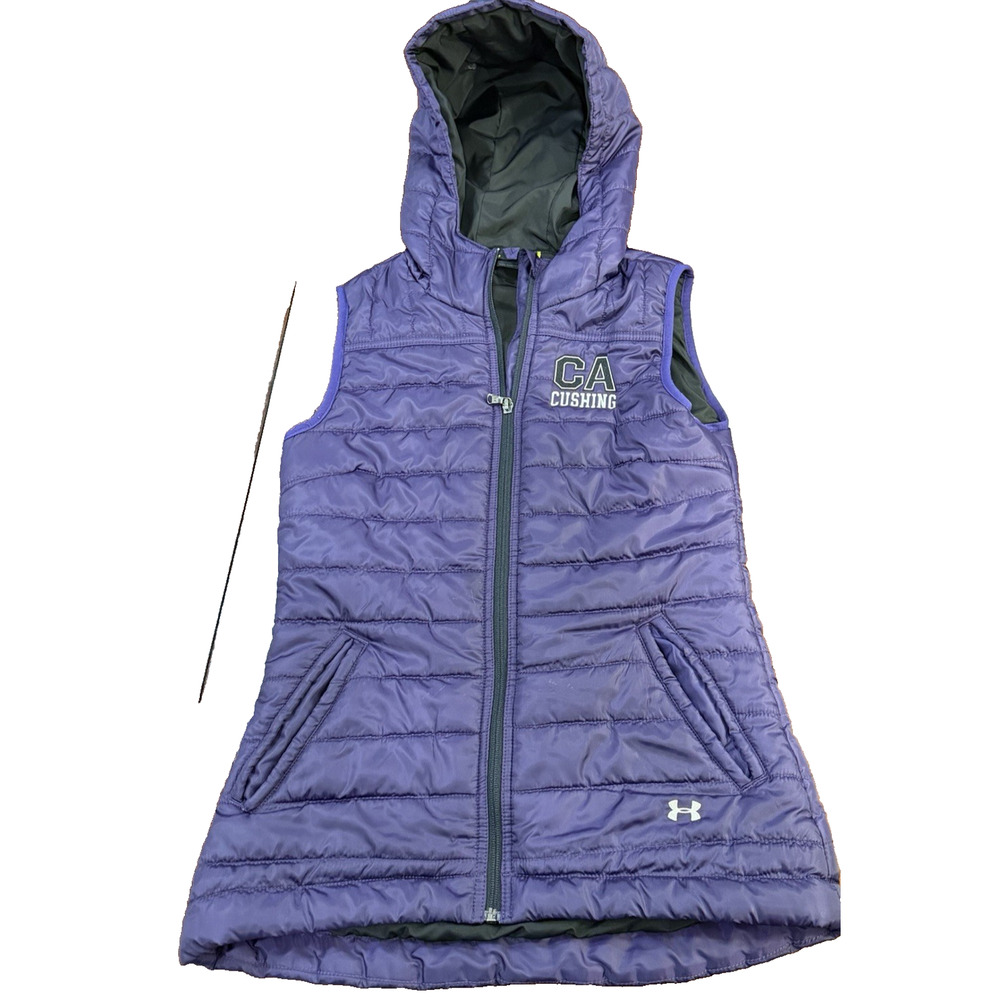 Under Armour Semi-Fitted Hoodie Jacket Vest Women's Purple Sz S Active Casual